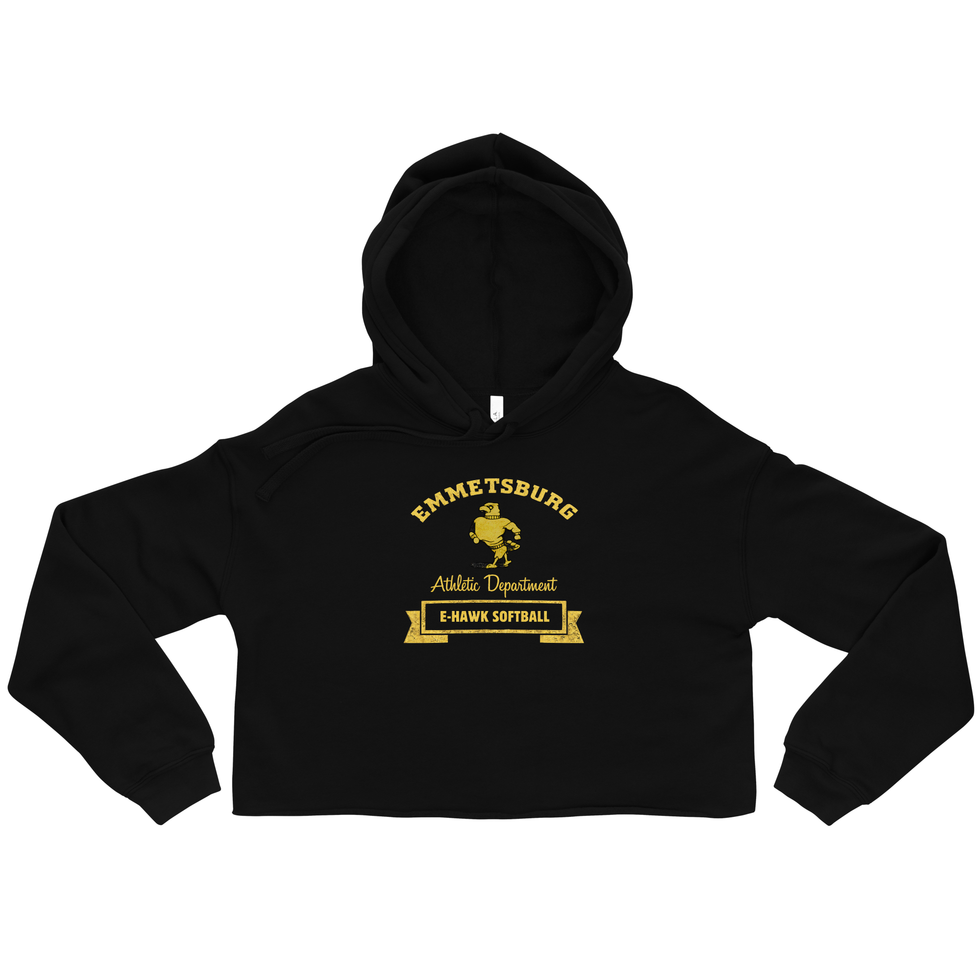 Vintage E-Hawk Softball Crop Hoodie