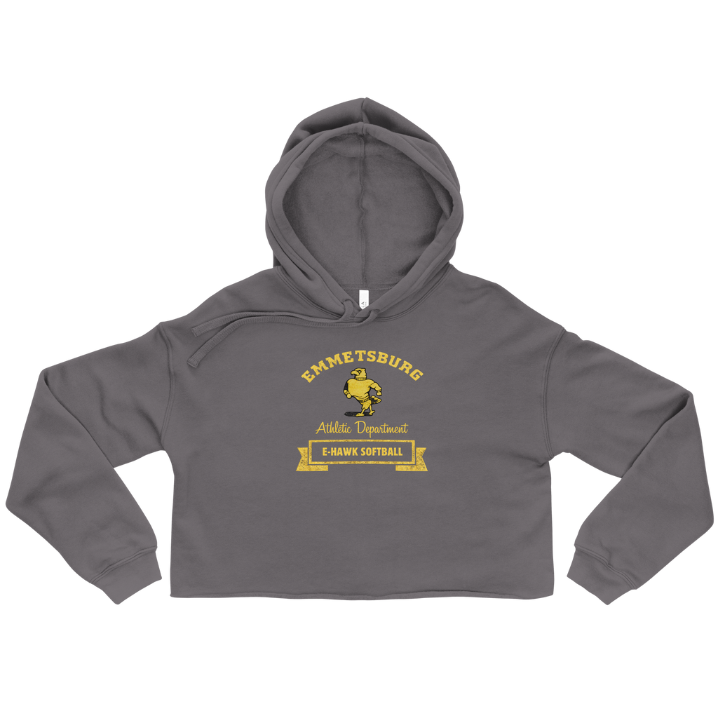 Vintage E-Hawk Softball Crop Hoodie