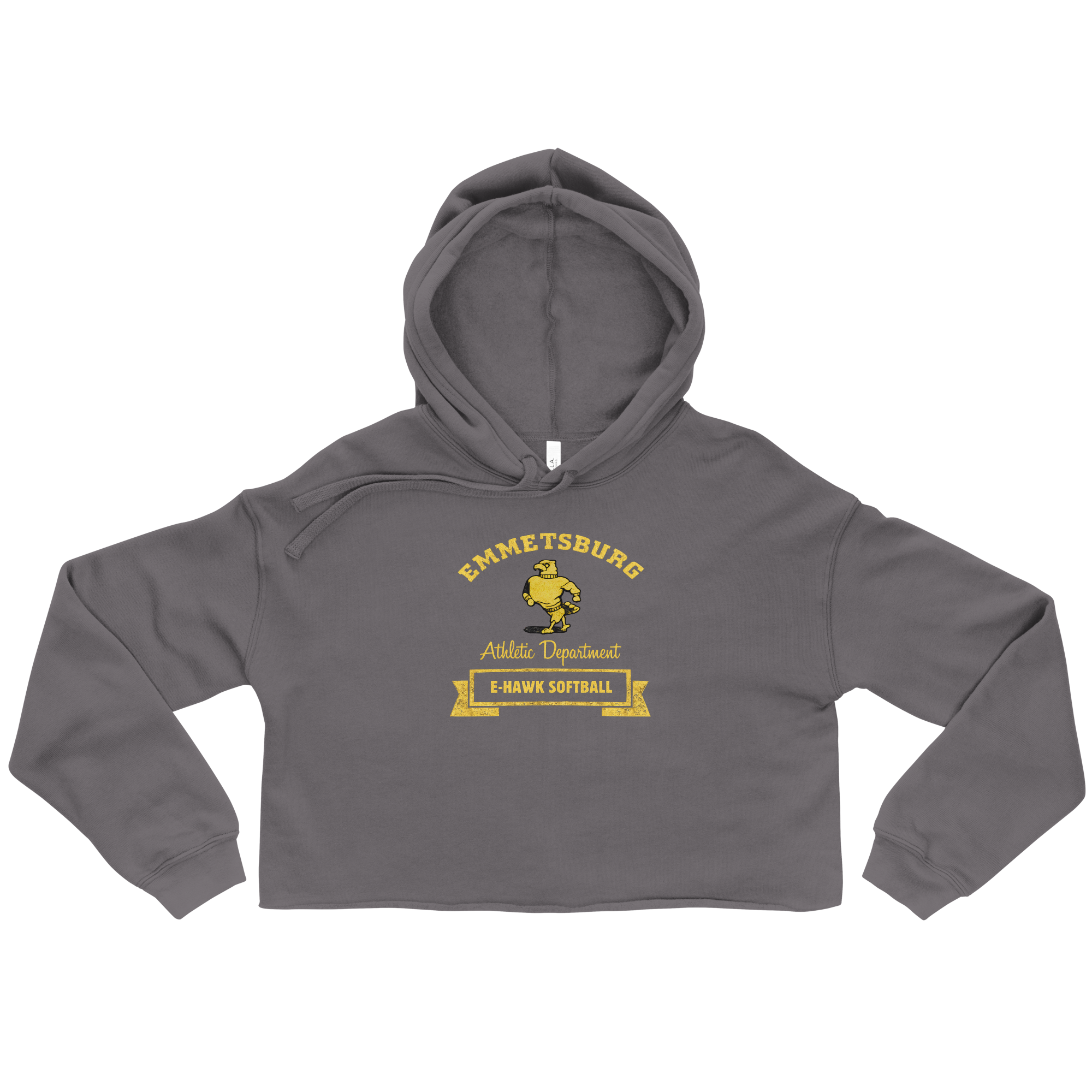 Vintage E-Hawk Softball Crop Hoodie